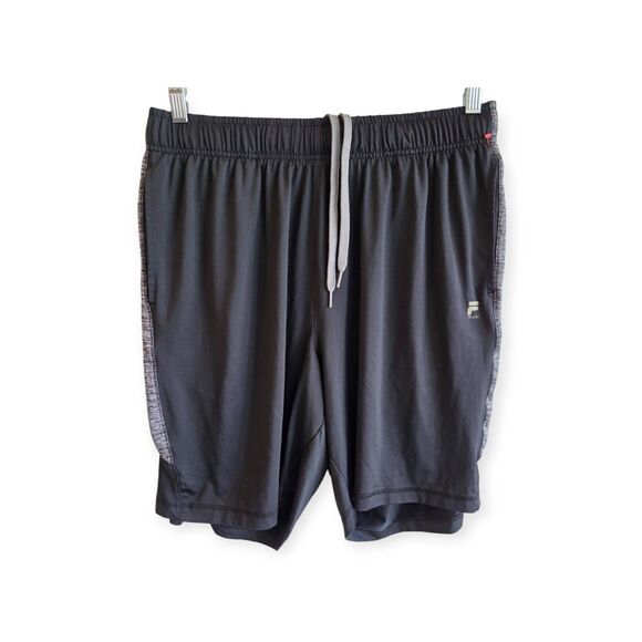 Fila Shorts Men XL Black Gray Training Athletic Workout Outdoors Casual - Picture 1 of 5